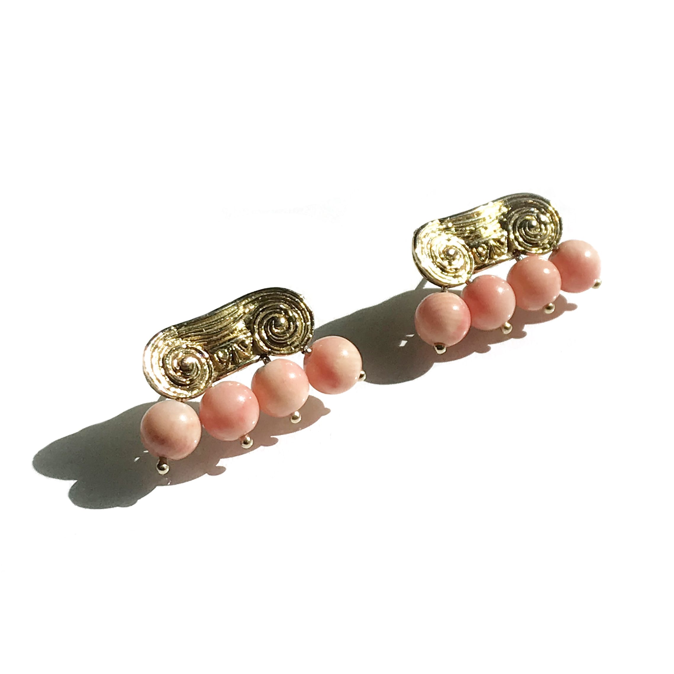 Coral online fringe earrings