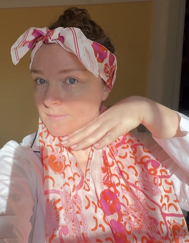 Guanabana Pink Silk and Cotton Pareo