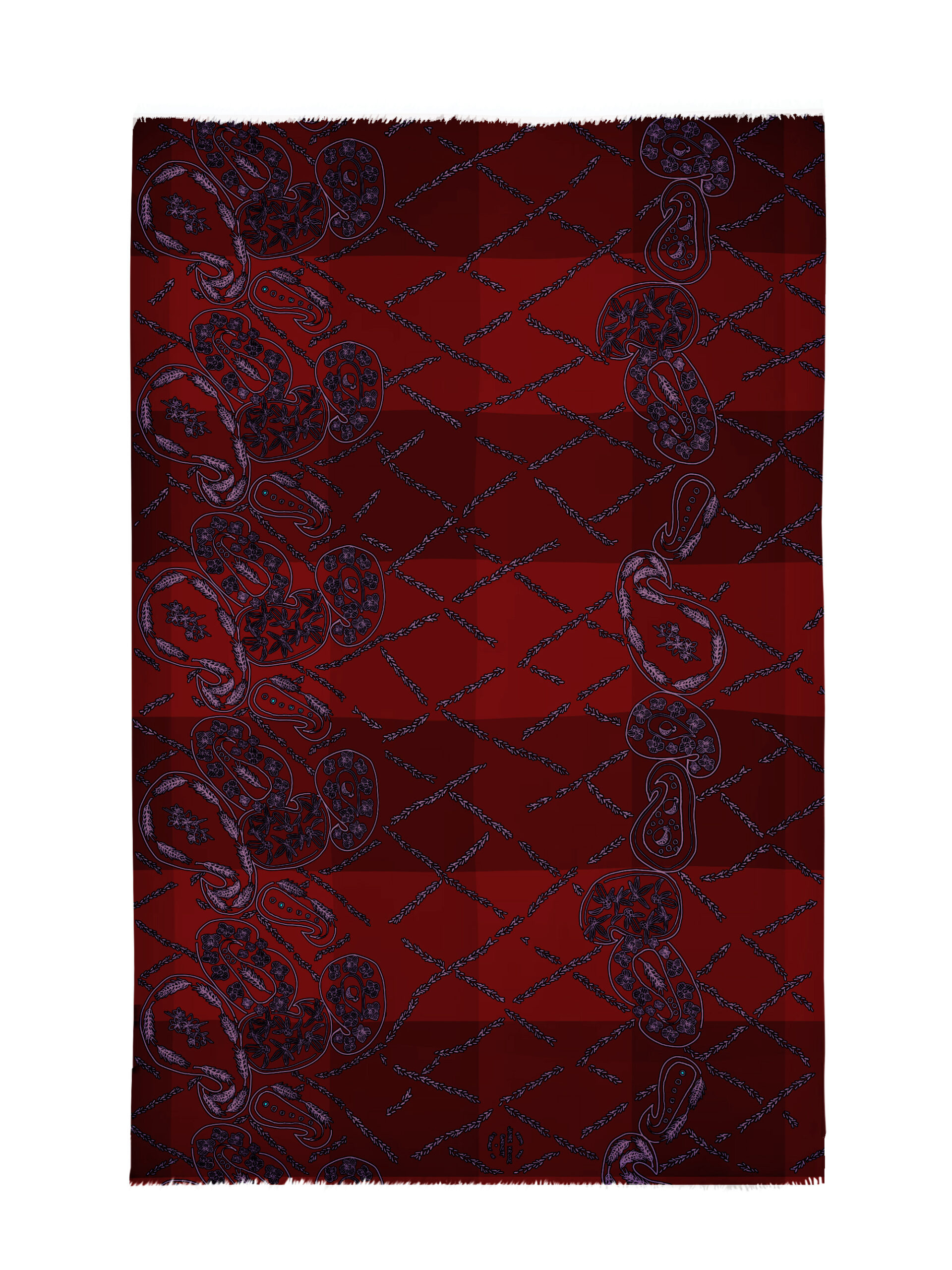 Red “Talismanic Paisley” 215 – 1st Edition