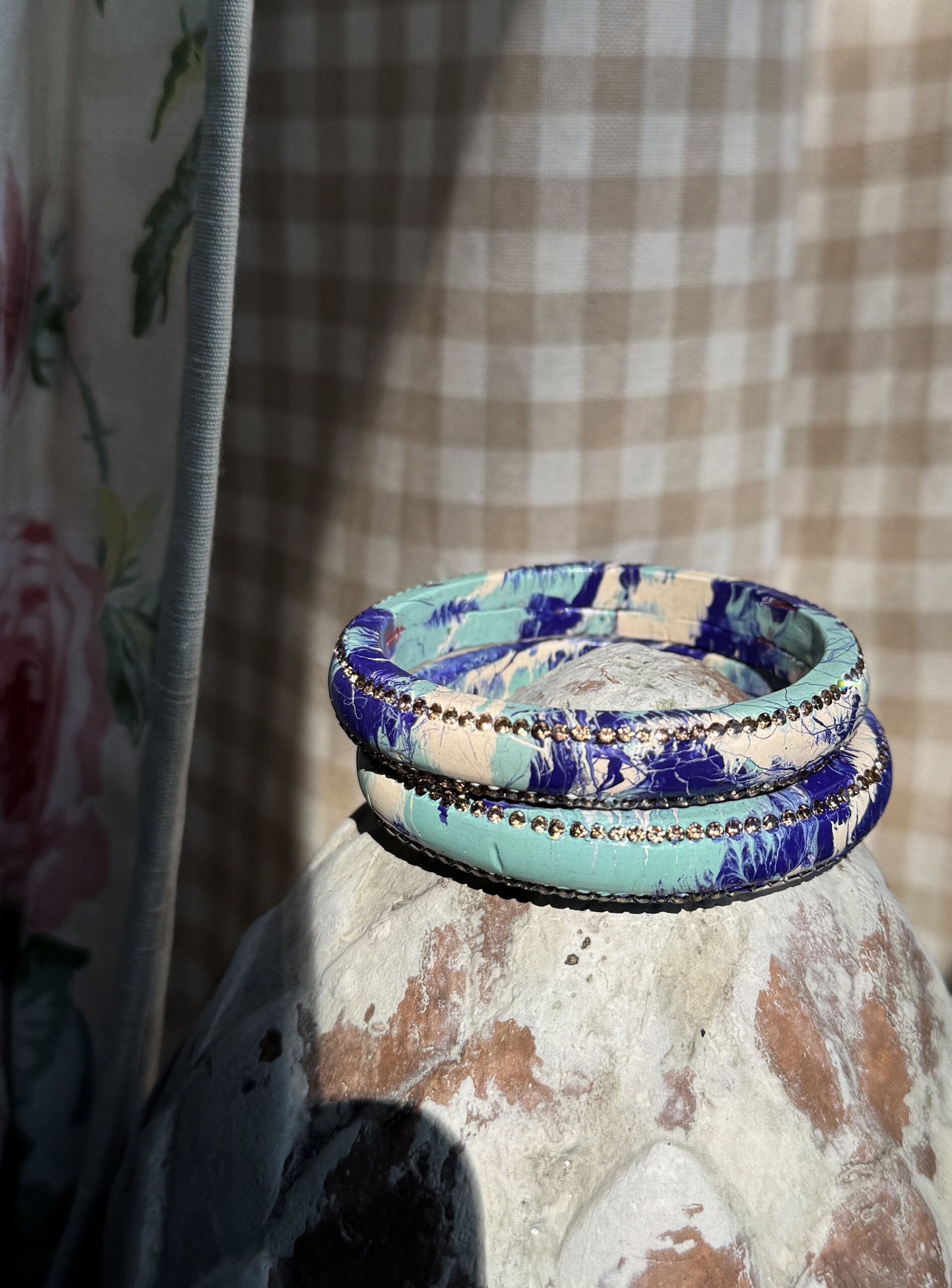 Lakh Bangle Set – Blues